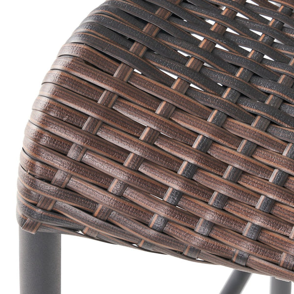 English Elm Rattan Outdoor Counter Stools Set of 4 Pe Wicker Iron Frame Resort Pool Deck N772P368971D