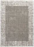 Nourison Pacific Shag PCS02 Machine Made Power-loomed Solid Border Indoor Only Shag Modern Rug Grey, Grey Pile, 100% Polyester 841491148815