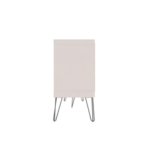 Homeroots Farmhouse Tv Stand With Metal Legs And Wood-slat Sliding Doors 70 Inch Tv  Manufactured Wood 376007