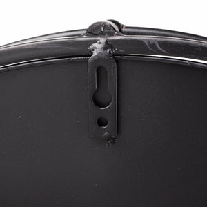 HomeRoots 24" Silver Round Metal Tray with Handles - Elegant Indoor/Outdoor Decor & Versatile Wall Mirror 376035