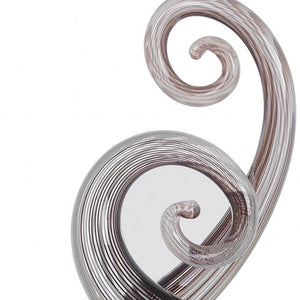 Homeroots 11" Clear And Brown Murano Glass Modern Abstract Tabletop Sculpture  Murano Glass 376067