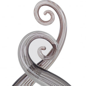 Homeroots 11" Clear And Brown Murano Glass Modern Abstract Tabletop Sculpture  Murano Glass 376067