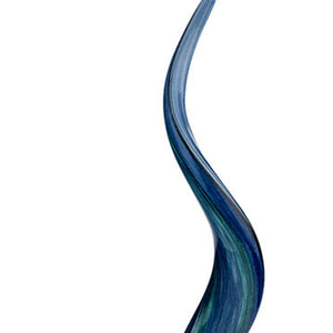 Homeroots 19" Blue And Green Murano Glass Modern Abstract Tabletop Sculpture  Murano Glass 376070