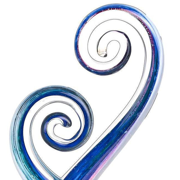 Homeroots 12" Blue And Green Murano Glass Modern Abstract Tabletop Sculpture  Murano Glass 376072