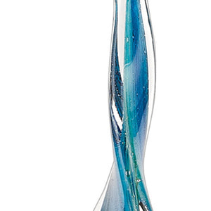 Homeroots 18" Blue And Green Murano Glass Modern Abstract Tabletop Sculpture  Murano Glass 376077