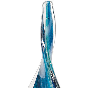 Homeroots 18" Blue And Green Murano Glass Modern Abstract Tabletop Sculpture  Murano Glass 376077
