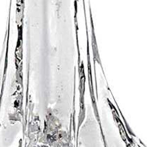 Homeroots 10" Mouth Blown Clear Glass Christmas Tree Sculpture  Crystal 376078