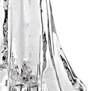 Homeroots 10" Mouth Blown Clear Glass Christmas Tree Sculpture  Crystal 376078