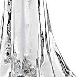 Homeroots 12" Mouth Blown Clear Glass Christmas Tree Sculpture  Glass 376081