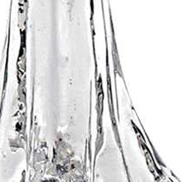 Homeroots 12" Mouth Blown Clear Glass Christmas Tree Sculpture  Glass 376081
