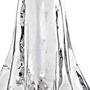 Homeroots 12" Mouth Blown Clear Glass Christmas Tree Sculpture  Glass 376081