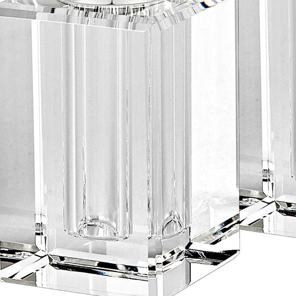 Homeroots Handcrafted Crystal And Silver Large Salt And Pepper Shakers - Elegant, Durable, Eco-friendly Design   376095