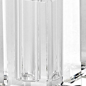 Homeroots Handcrafted Crystal And Silver Large Salt And Pepper Shakers - Elegant, Durable, Eco-friendly Design   376095