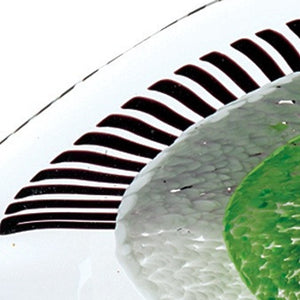 Homeroots 8" Clear Blue And Green Murano Glass Modern Abstract Tabletop Sculpture  Murano Glass 376114