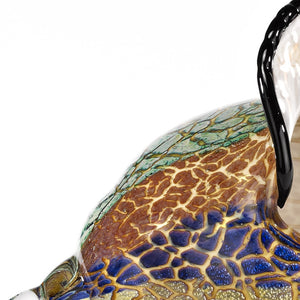 Homeroots 5" Gold Blue Green White Murano Glass Figurine Tabletop Sculpture  Murano Glass 376121