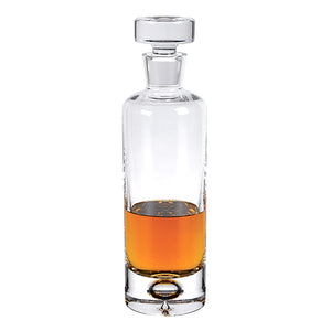 Homeroots Mouth Blown European Crystal Round Decanter 28 Oz   376141