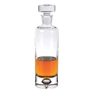 Homeroots Mouth Blown European Crystal Round Decanter 28 Oz   376141