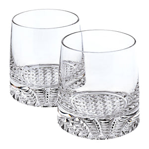 Homeroots Mouth Blown European Crystal Whiskey Set 4 Pc Rocks Or Dof Set   376143