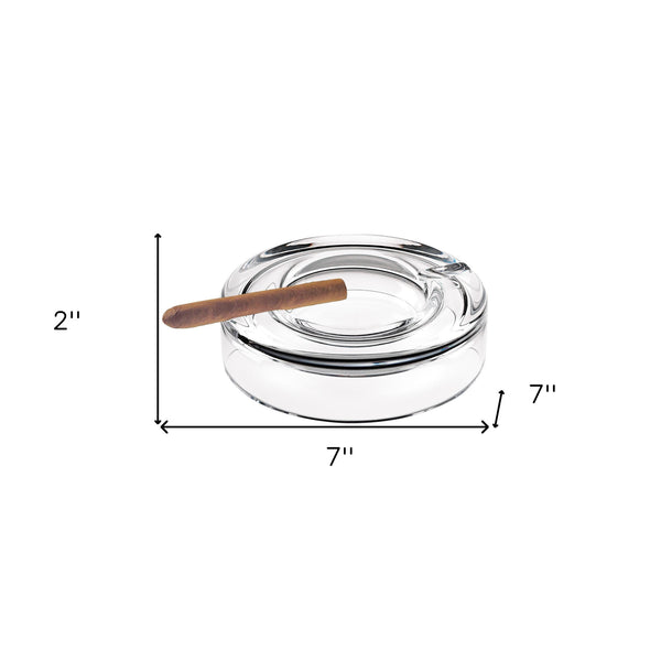 Homeroots Mouth Blown European Crystal Cigar Ash Tray   376144