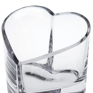 Homeroots 5" Clear Mouth Blown European Crystal Heart Bowl   376145
