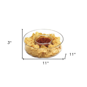 Homeroots Mouth Blown European Crystal Chip N Dip   376146