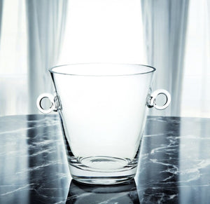 Homeroots 8 Mouth Blown European Glass Ice Bucket Or Cooler   376149