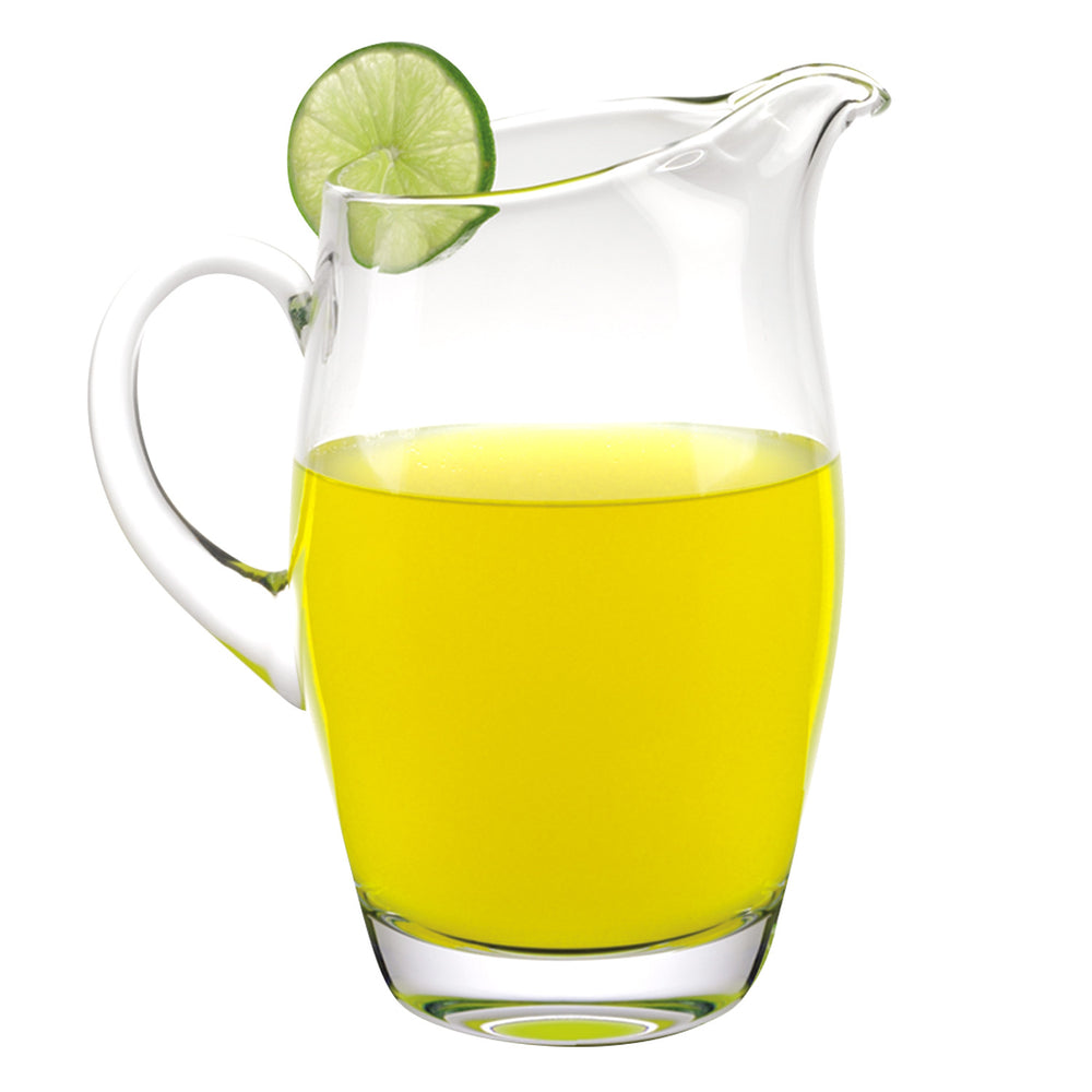 Homeroots 9 Mouth Blown Crystal Barrel Water   Juice Or Iced Tea Pitcher  54 Oz   376152