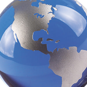 Homeroots 5" Clear And Blue Crystal Modern Abstract Tabletop Sculpture  Crystal 376170