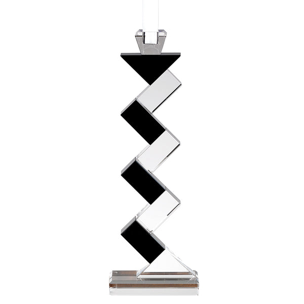 Homeroots Black Crystal Geometric Tabletop Pillar Candle Holders   376173