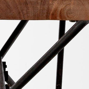 Homeroots 16" Brown And Black Dining Bench  Solid Wood 376183