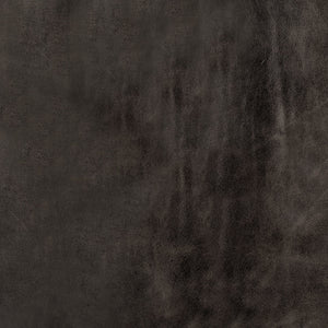 Homeroots 16" Black And Antiqued Brass Upholstered Genuine Leather Bench  Metal 376191