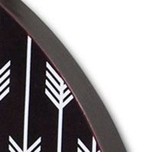 Homeroots 4" Circle Black And White Wood Analog Wall Clock  Wood 376208