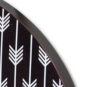 Homeroots 4" Circle Black And White Wood Analog Wall Clock  Wood 376208