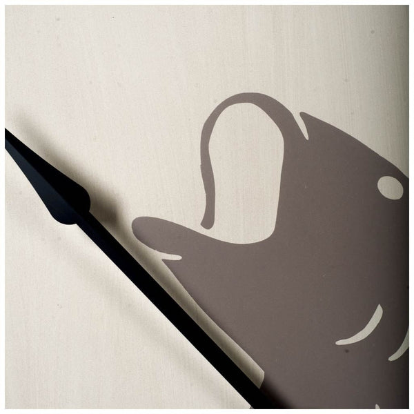 Homeroots 3" Circle Black Wood Analog Wall Clock  Metal 376217