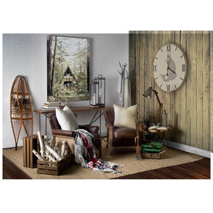 Homeroots 3" Circle Black Wood Analog Wall Clock  Metal 376217