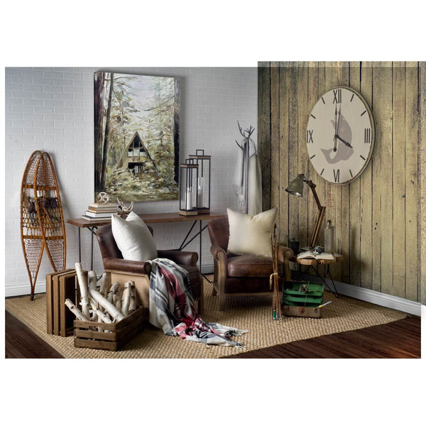 Homeroots 3" Circle Black Wood Analog Wall Clock  Metal 376217