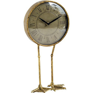 Homeroots 15" Gold Crystal Table Clock  Crystal 376222