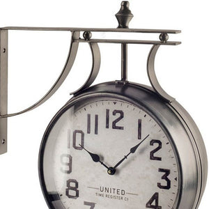 Homeroots 5" Circle Black Glass Analog Wall Clock  Metal 376231