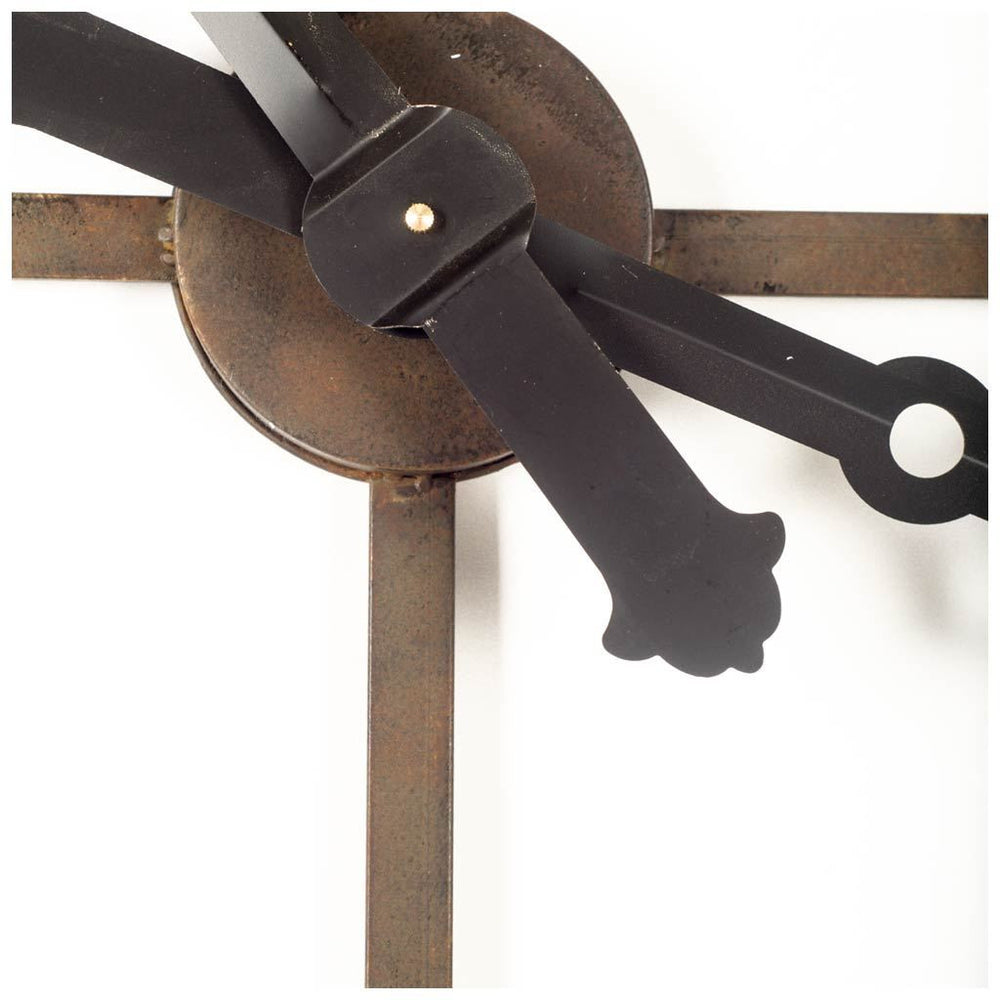 Homeroots 50" Circle Black Metal Skeleton Wall Clock  Metal 376232