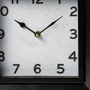 Homeroots 11" Black Fabric Table Clock  Fabric 376243