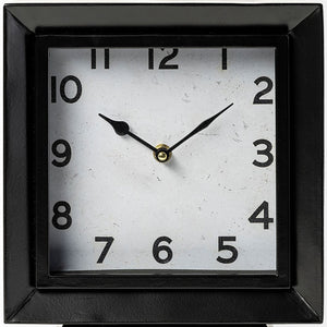 Homeroots 11" Black Fabric Table Clock  Fabric 376243