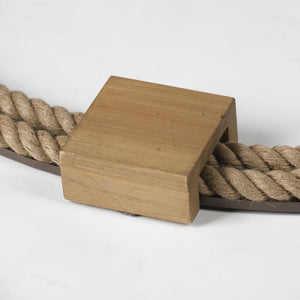 Homeroots 3" Circle Brown Metal Skeleton Wall Clock – Oversized Open-face Design With Rustic Wood & Rope Accents   376247