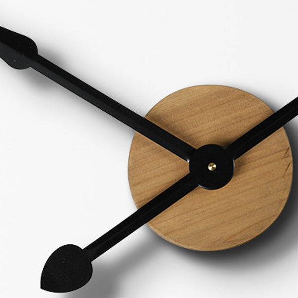 Homeroots 3" Circle Brown Metal Skeleton Wall Clock – Oversized Open-face Design With Rustic Wood & Rope Accents   376247