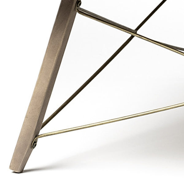 Homeroots 40" Brown And Black Solid Wood And Metal Square Coffee Table   376271