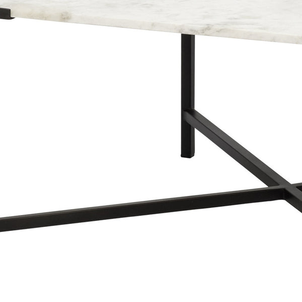 Homeroots 30" Brown And Black Solid And Manufactured Wood And Metal Square Coffee Table   376279