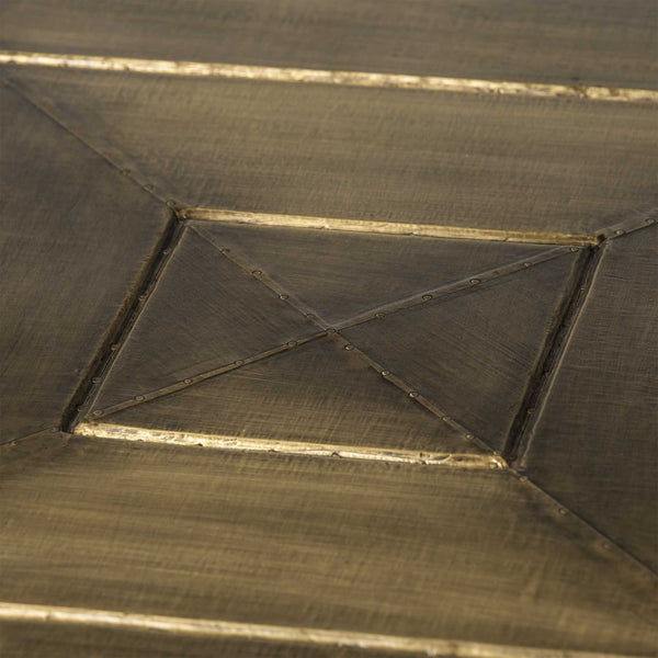 Homeroots 50" Brown Solid Wood Square Distressed Coffee Table   376293