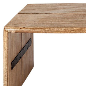 HomeRoots 48" Solid Wood Coffee Table - Timeless Brown Finish for Living Rooms, Offices, and More - Assembled! 376299