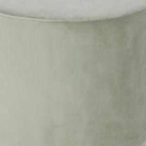 Homeroots 16" Gray Velvet And Gold Footstool Ottoman   376328