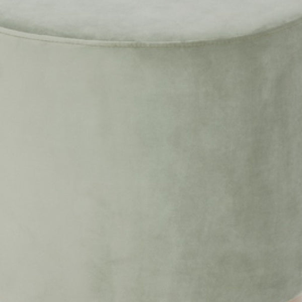 Homeroots 16" Gray Velvet And Gold Footstool Ottoman   376328