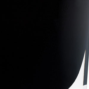 Homeroots 8 Mouth Blown Crystal European Made Lead Free Jet Black Pocket Shaped Vase  Lead Free Crystal 376330